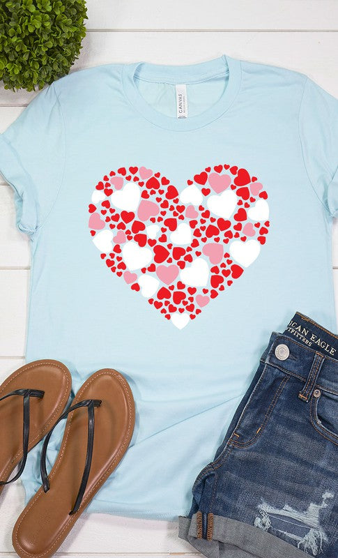 Multiple Heart Graphic Tee T-Shirt PLUS