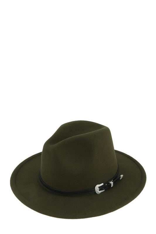 Basic Buckle Fedora Hat