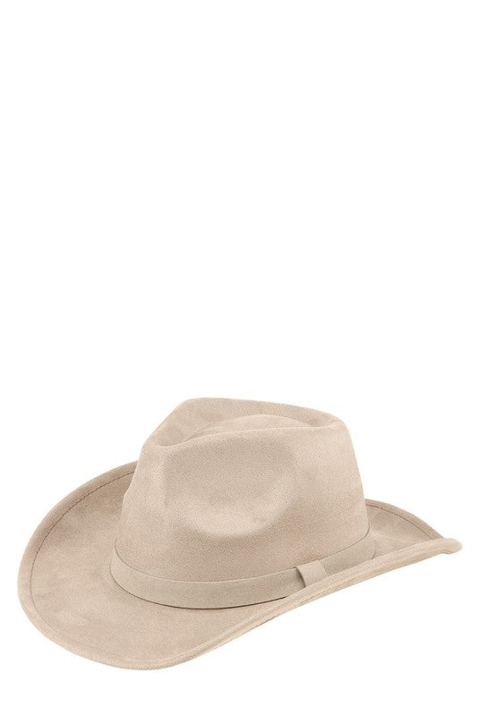 Fedora Faux Suede Cowboy Hat