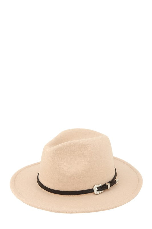 Basic Buckle Fedora Hat