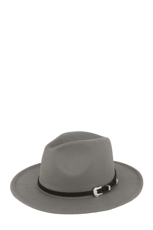 Basic Buckle Fedora Hat