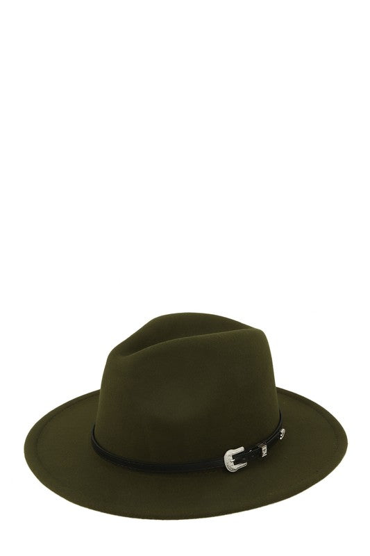 Basic Buckle Fedora Hat