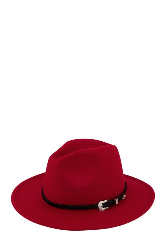 Basic Buckle Fedora Hat