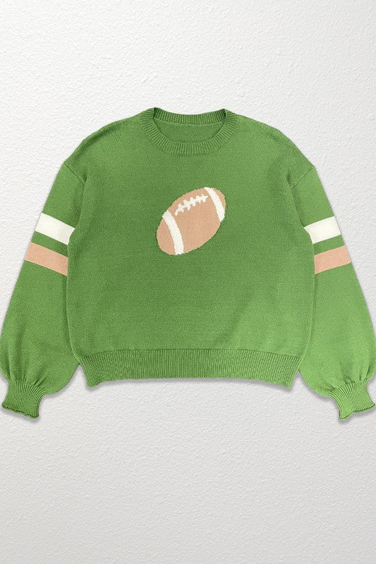 Football knit sweater