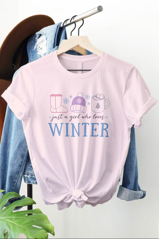 Winter Quotes Just A Girl Graphic Tee