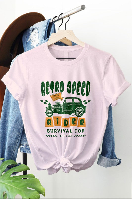 Retro Vintage Speed Rider Graphic Tee