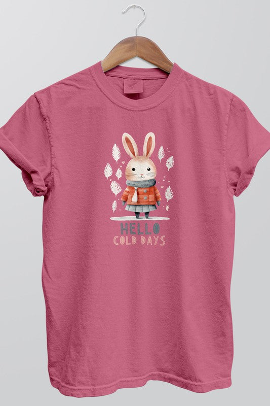 Cute Winter Rabbit, Garment Dye Tee