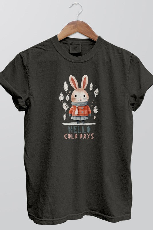 Cute Winter Rabbit, Garment Dye Tee