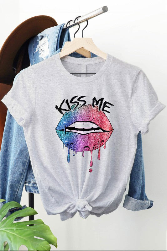 Kiss Me Lips, Valentines Day Graphic Tee