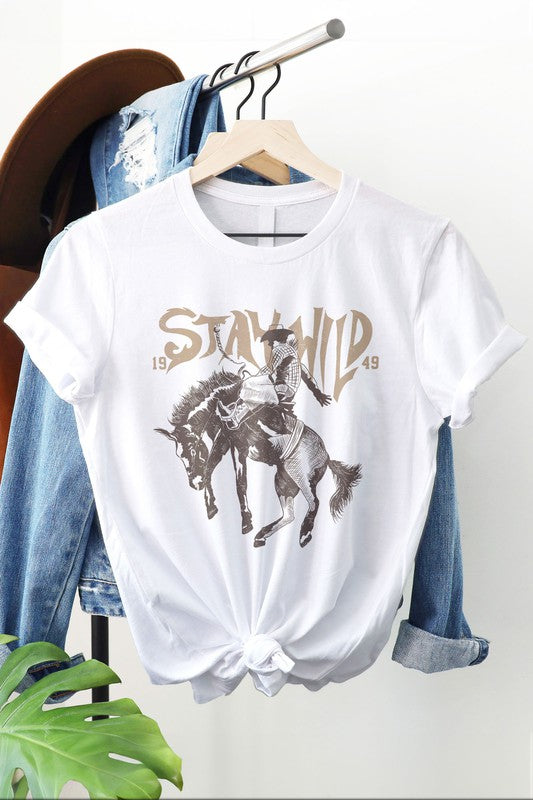 Stay Wild Cowboy Western Graphic Tee