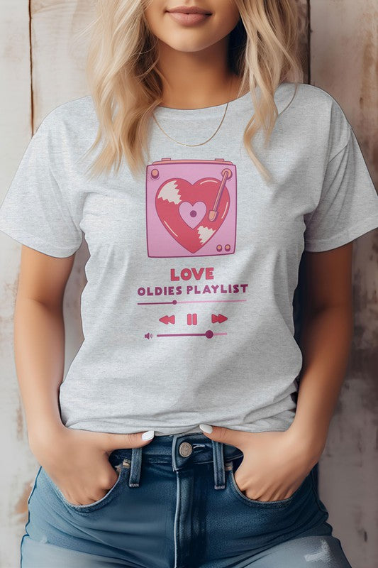 Retro Valentines Love Song Graphic Tee