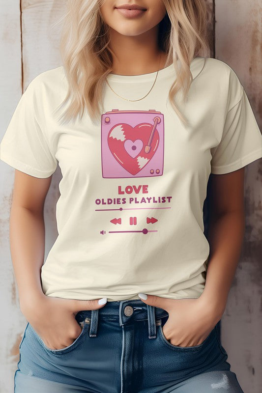 Retro Valentines Love Song Graphic Tee