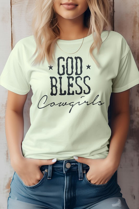 GOD Bless Cowgirls Western Graphic Tee