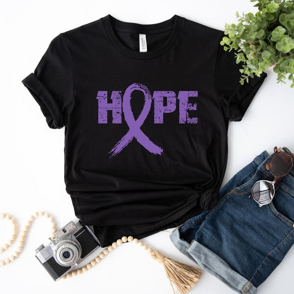 Hope Ribbon Short Sleeve Graphic Tee