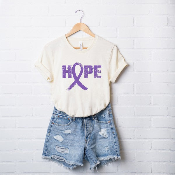 Hope Ribbon Short Sleeve Graphic Tee