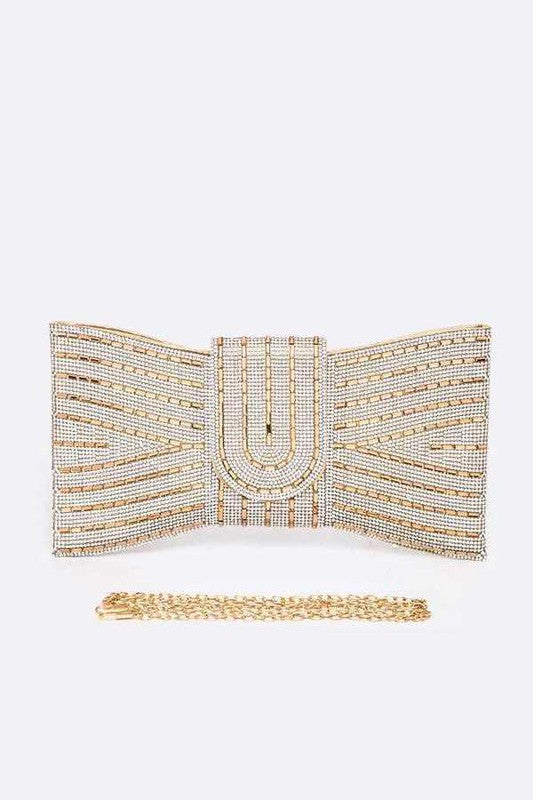 Rhinestone Bowtie Convertible Clutch