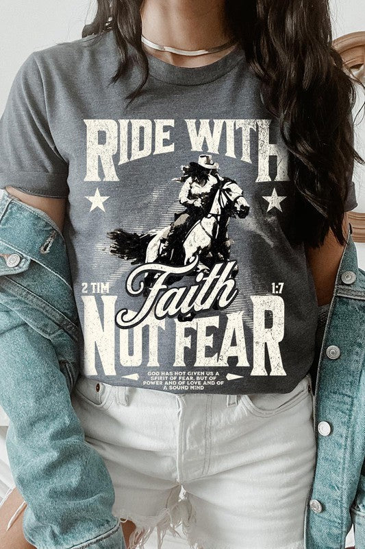 Ride With Faith Not Fear Women’s Tee T-Shirt