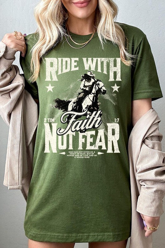 Ride With Faith Not Fear Women’s Tee T-Shirt