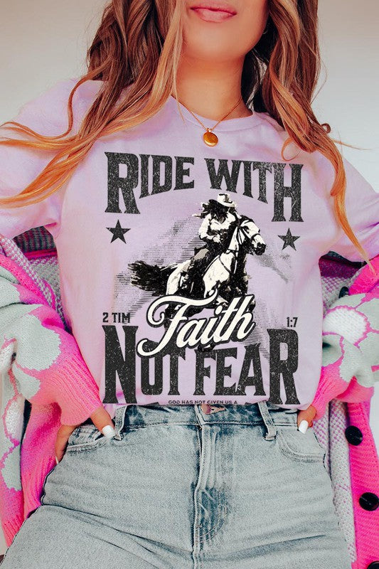 Ride With Faith Not Fear Women’s Tee T-Shirt