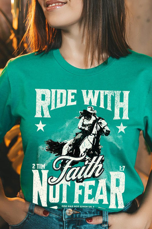 Ride With Faith Not Fear Women’s Tee T-Shirt