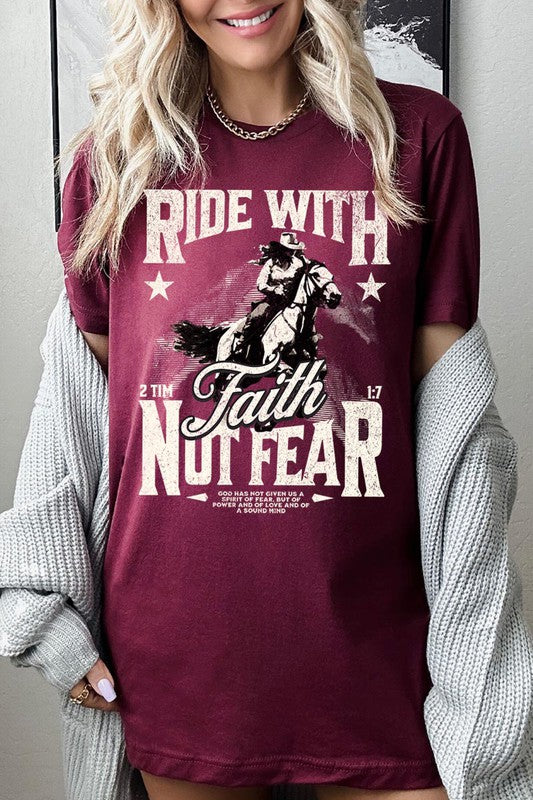 Ride With Faith Not Fear Women’s Tee T-Shirt