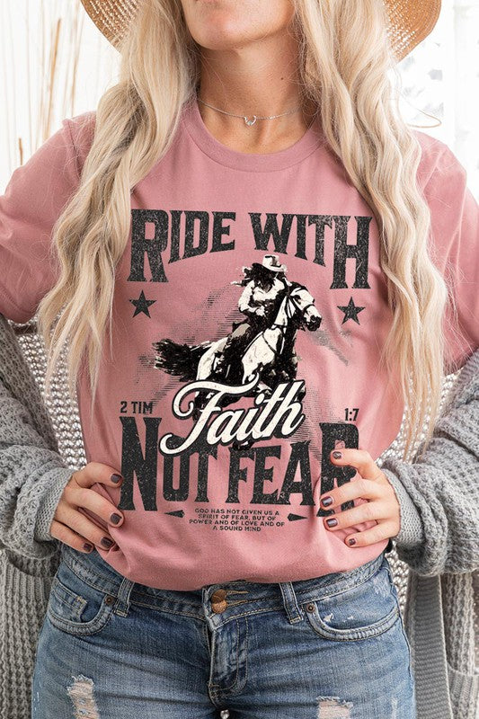 Ride With Faith Not Fear Women’s Tee T-Shirt