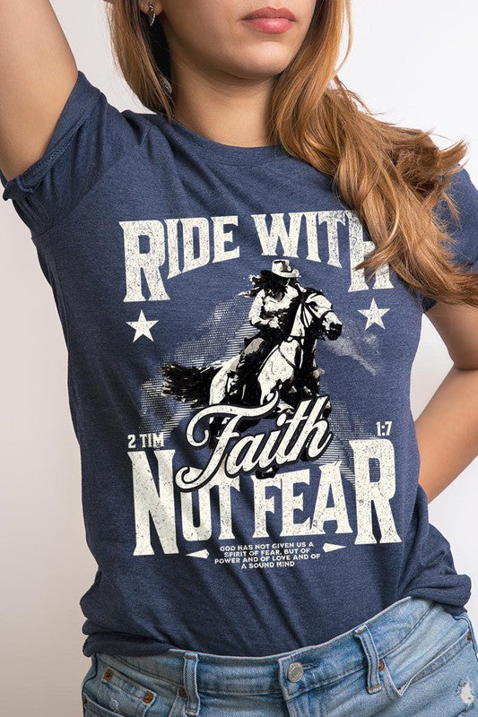 Ride With Faith Not Fear Women’s Tee T-Shirt