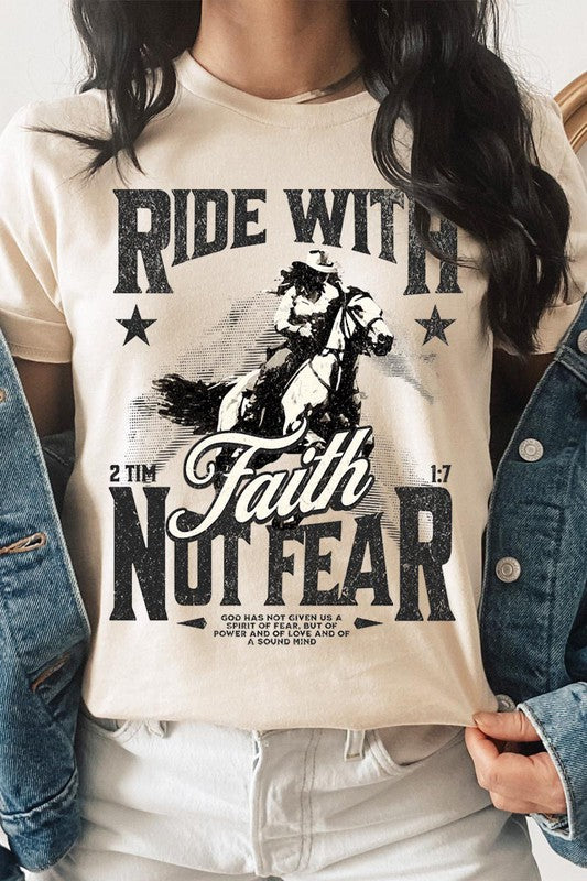 Ride With Faith Not Fear Women’s Tee T-Shirt