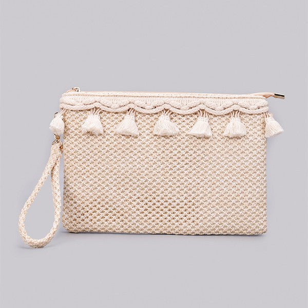 Naya Crochet Tassel Clutch