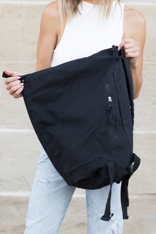 Kai Asymmetric Canvas Backpack