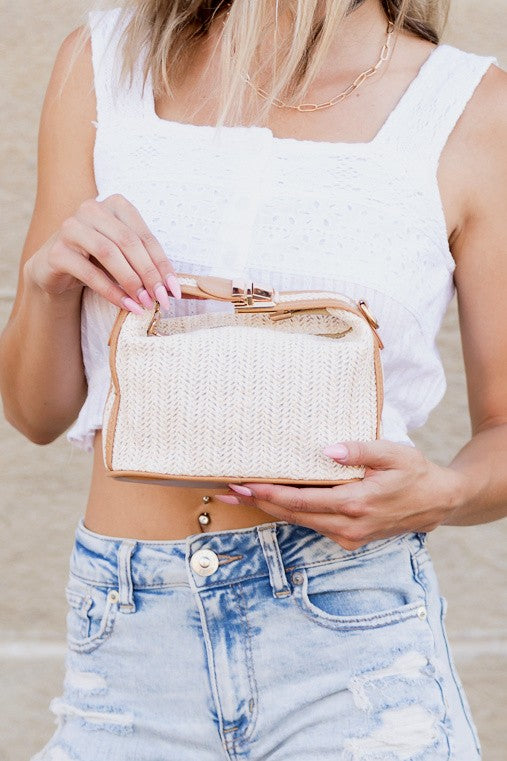 Imani Crochet Top Handle Crossbody Bag