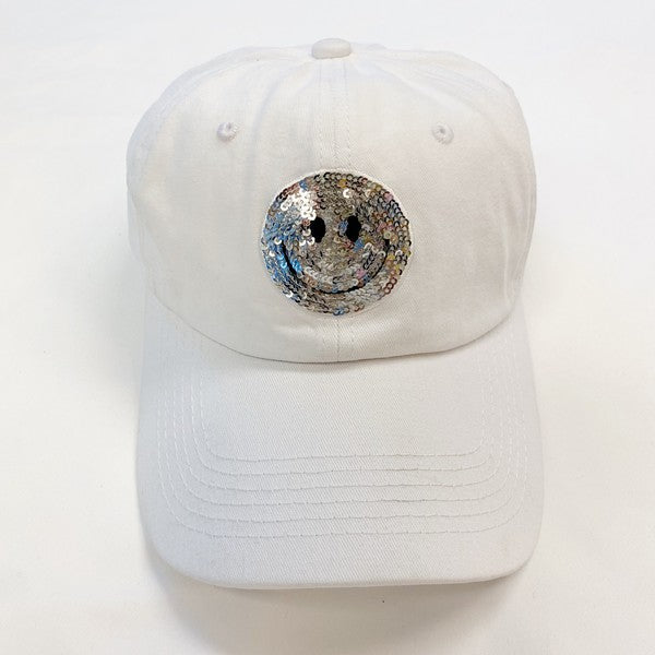 Sequin Patch Happy Ball Cap