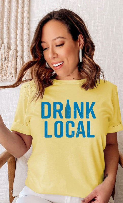 Retro Drink Local Graphic Tee T-Shirt PLUS