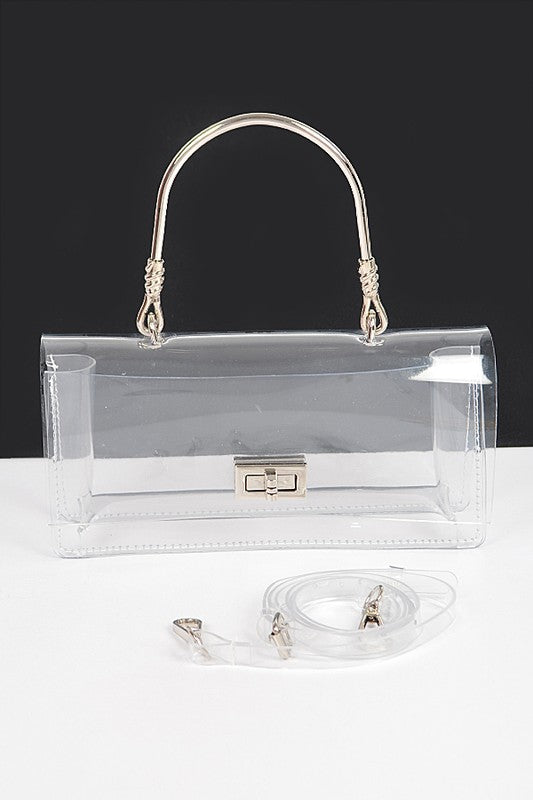 Top Handle Elegant Transparent Statdium Bag