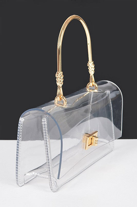 Top Handle Elegant Transparent Statdium Bag