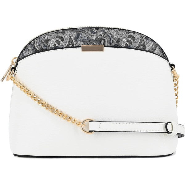 Paisley Accent Small Dome Crossbody Bag