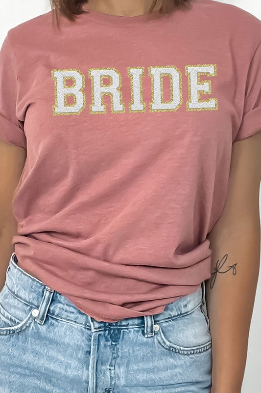 Bride Faux Chenille Graphic PLUS Tee T-Shirt