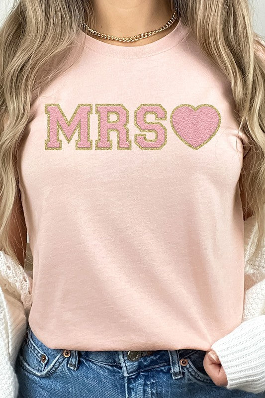 Mrs. Faux Chenille Graphic PLUS Tee T-Shirt