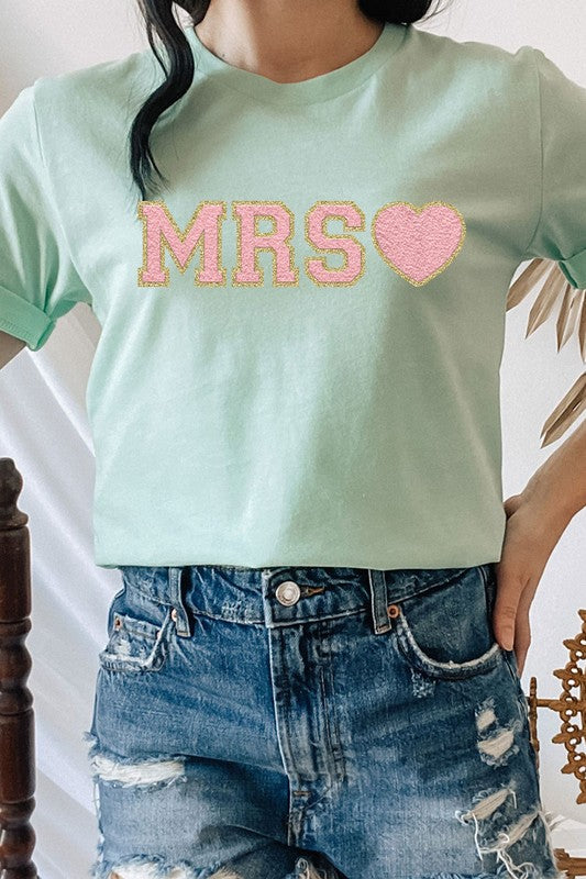 Mrs. Faux Chenille Graphic PLUS Tee T-Shirt