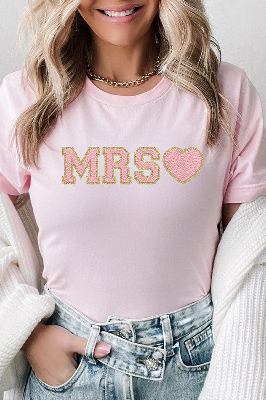 Mrs. Faux Chenille Graphic PLUS Tee T-Shirt