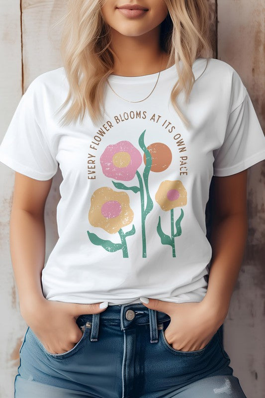 Every Flower Bloom, Boho Graphic Tee