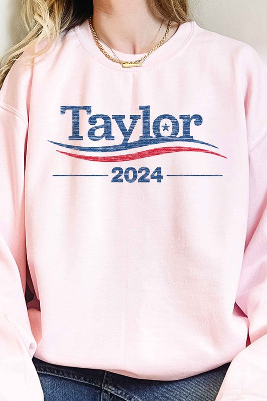 TAYLOR FOR PRESIDENT 2024 OVERSIZED SWEATSHIRT