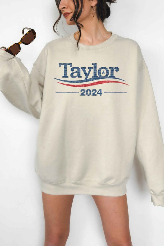 TAYLOR FOR PRESIDENT 2024 OVERSIZED SWEATSHIRT