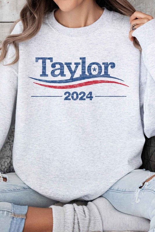 TAYLOR FOR PRESIDENT 2024 OVERSIZED SWEATSHIRT