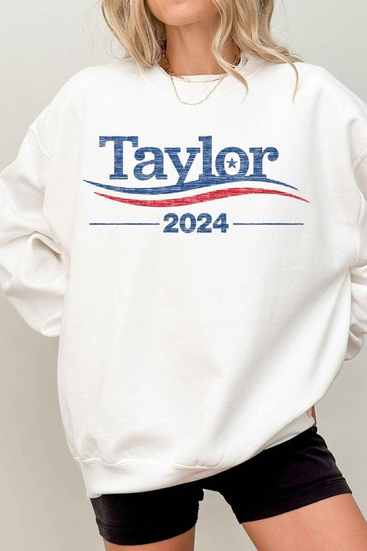 TAYLOR FOR PRESIDENT 2024 OVERSIZED SWEATSHIRT