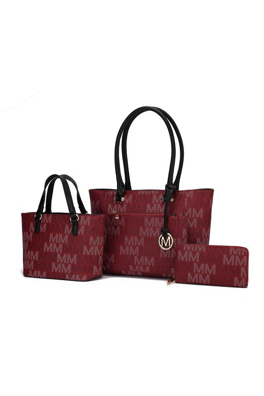 MKF Lady M Signature Tote Bag & Wallet Set by Mia