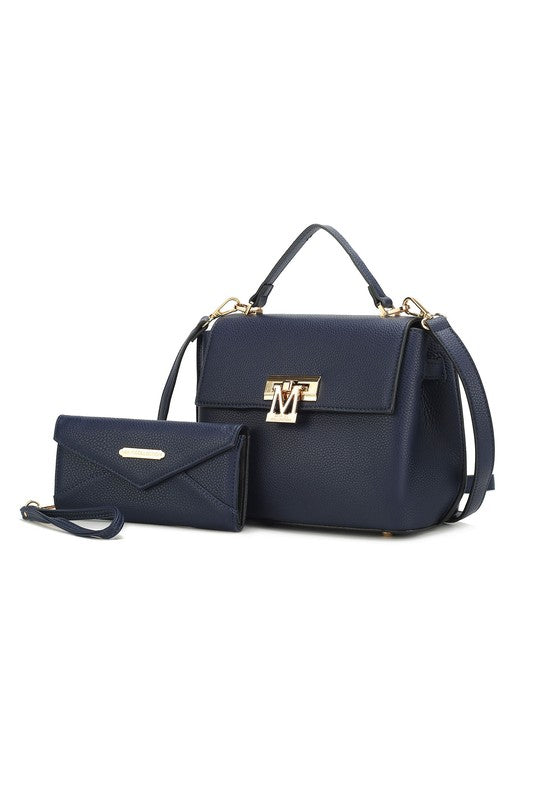 MKF Hadley Satchel Bag with Wristlet by Mia K