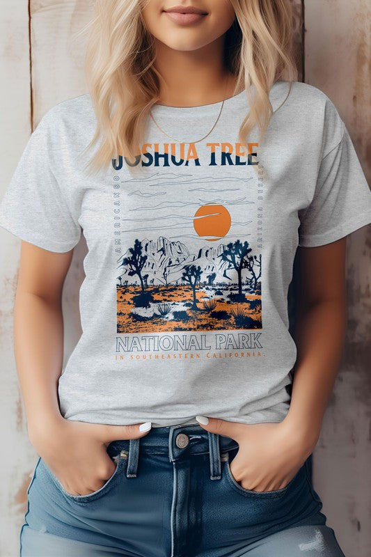 Joshua tree in desert mountain, Graphic Tee