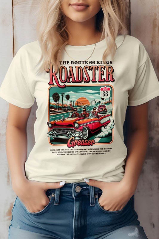 Roadster Royalty, Retro Vintage Graphic Tee