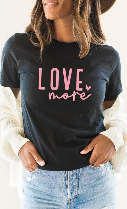 Love More Heart PLUS SIZE Graphic Tee T-Shirt